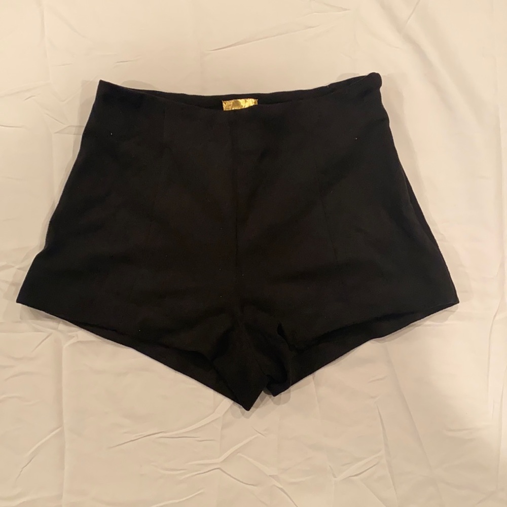 H&M Black Faux Suede Shorts